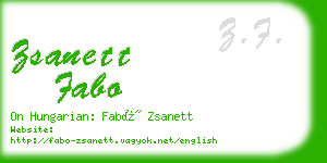 zsanett fabo business card